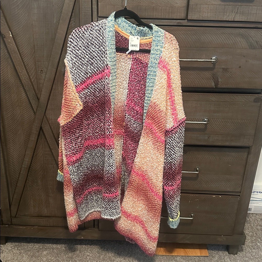Free People Multicolor Knit Cardigan